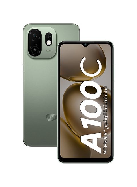 إيتيل A100c حرير أخضر 3+5 جيجابايت رام 128 جيجابايت 4G - نسخة الشرق الأوسط